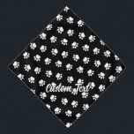 Pet Paws Pattern Bandana<br><div class="desc">Animals paws. Seamless pattern. Custom background color. Custom text.</div>