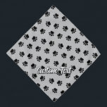 Pet Paws Pattern Bandana<br><div class="desc">Animals paws. Seamless pattern. Custom background color. Custom text.</div>
