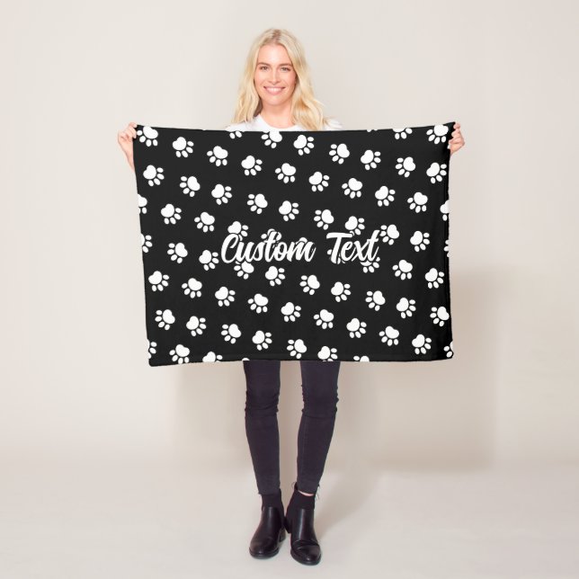 Pet Paws Pattern Fleece Blanket (In Situ)