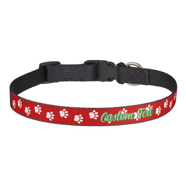 Pet Paws Pattern Pet Collar (Front)