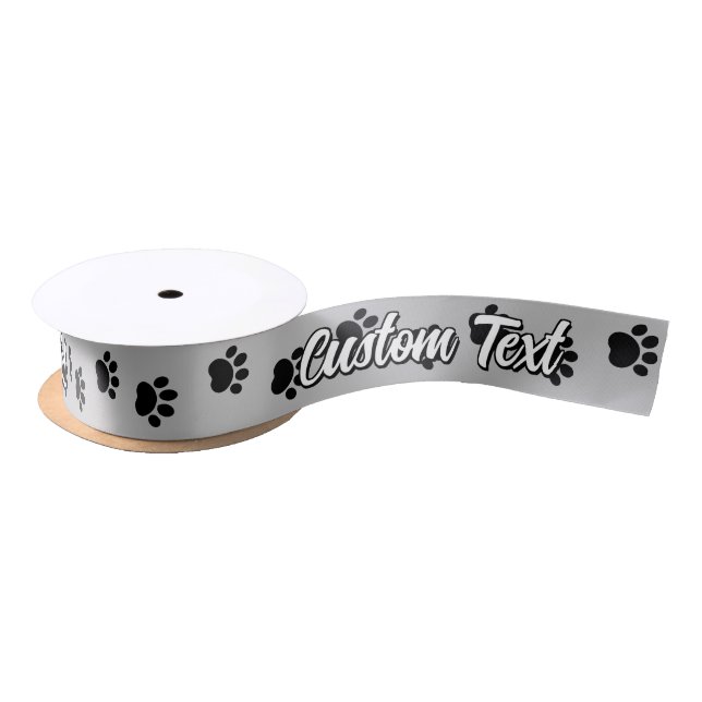 Pet Paws Pattern Satin Ribbon (Spool)
