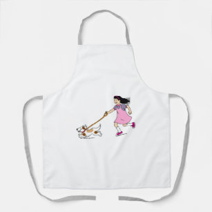 pet-pets-girl-dog-puppy-running apron