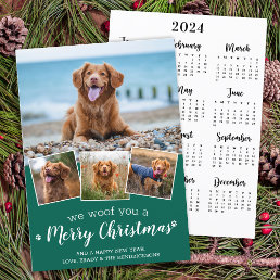 Pet Photo 2024 Calendar Woof You Merry Christmas Holiday Card