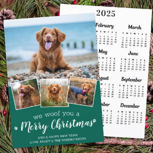 Pet Photo 2026 Calendar Woof You Merry Christmas Holiday Card