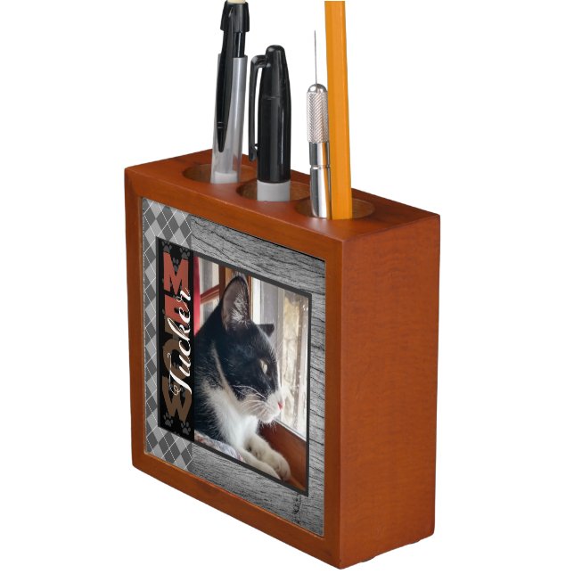 Pet Photo and Custom Name Desk Organizer (In Situ)