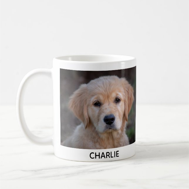 Pet Photo And Name Coffee Mug (Left)