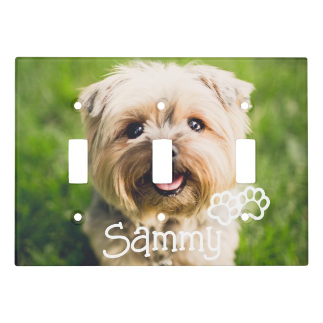Pet Photo and Name Custom Wall Plate (Front)