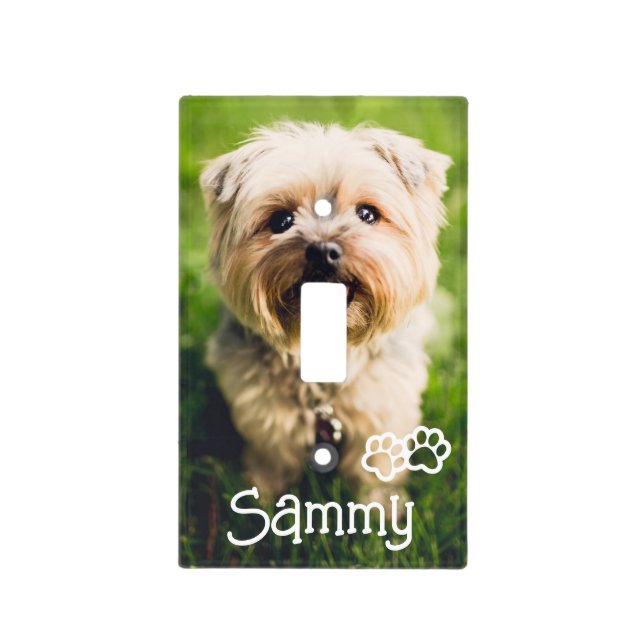Pet Photo and Name Custom Wall Plate (Front)