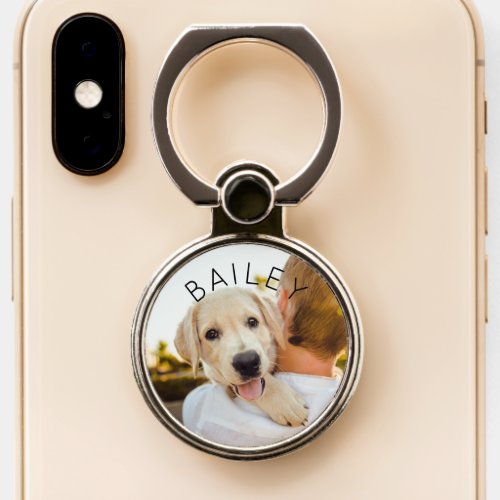 Pet Photo and Name Phone Ring Stand