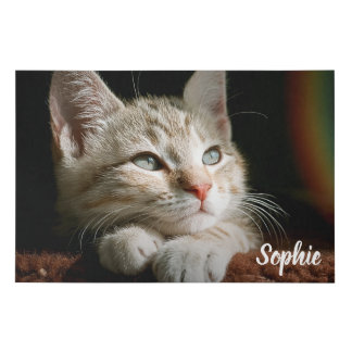 Pet Photo Block Faux Canvas Print