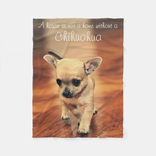 Pet Photo Chihuahua Gift Fleece Blanket  (Front)