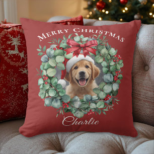 Pet Photo Christmas – Personalized Holiday Gift Throw Pillow