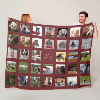 PET Photo Collage Blanket - Keepsake/Memorial Burg