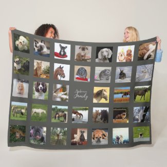 PET Photo Collage Blanket - Keepsake/Memorial Grey