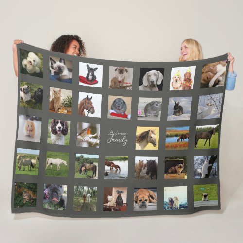 PET Photo Collage Blanket _ KeepsakeMemorial Grey