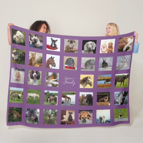 PET Photo Collage Blanket _ KeepsakeMemorial Purp