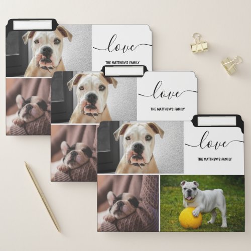 Pet Photo Collage Custom File Folder