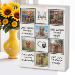 Pet Photo Collage Dog Lover Quote Unique Keepsake Wooden Box Sign<br><div class="desc">Celebrate your best friend with a custom dog lover pet photo collage wooden box sign . This unique pet dog photo keepsake plaque is the perfect gift for yourself, family or friends to honor your best dog or as a pet memorial. We hope your photo memorial wood plaque will bring...</div>