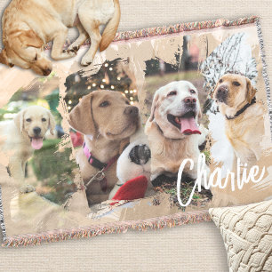 Pet Photo Collage Photo Journey Keepsak Cozy Decor Throw Blanket