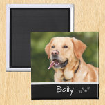 Pet Photo Custom Personalize Magnet<br><div class="desc">This design was created though digital art. It may be personalized in the area provide or customizing by choosing the click to customize further option and changing the name, initials or words. You may also change the text color and style or delete the text for an image only design. Contact...</div>