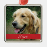 Pet Photo Customizable Metal Ornament at Zazzle