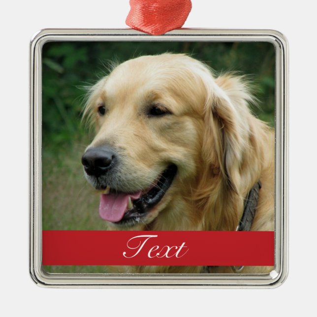 Pet Photo customizable Metal Ornament (Front)