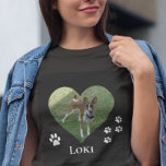 Pet Photo Customize Heart Photo T-Shirt<br><div class="desc">This design was created though digital art. You may change the style of this shirt by choosing More > under the style option. It may be personalized in the area provide or customizing by choosing the click to customize further option and changing the name, initials or words. You may also...</div>