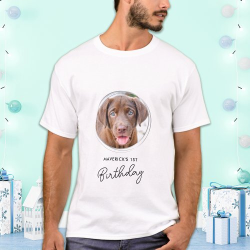Pet Photo Dog Birthday Personalized T_Shirt