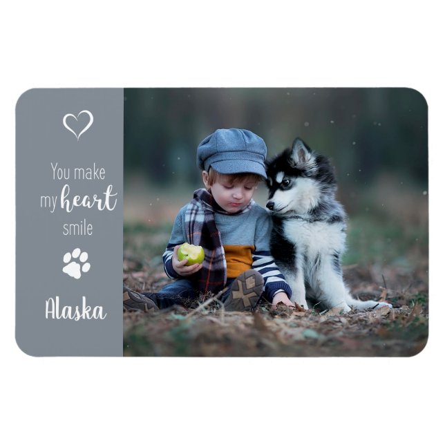 Pet Photo - Dog Photo - Cat Photo - Pet Memorial Magnet (Horizontal)
