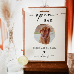 Pet Photo Drink Sign | Wedding Open Bar Sign