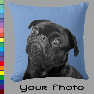 Pet Photo for Dog Lovers Dog Moms Grandma Throw Pillow