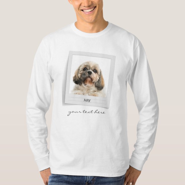 Pet Photo Frame Personalized Birthday  T-Shirt (Front)
