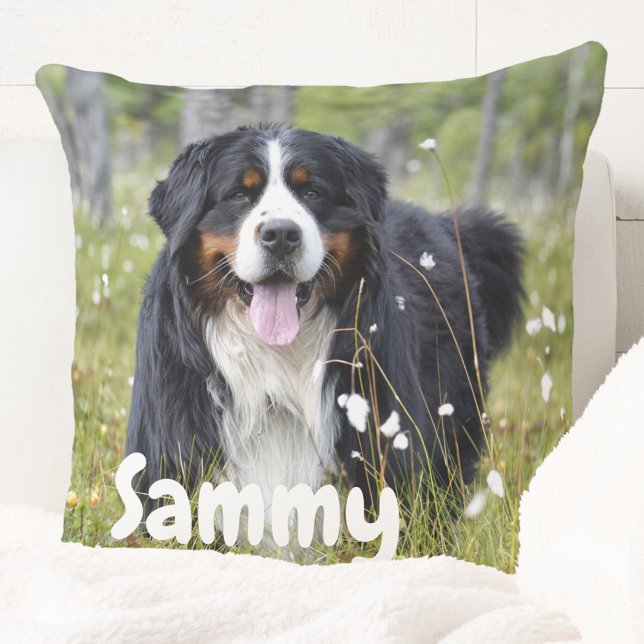 Pet Photo Gifts Create Your Own Dog Keepsake Throw Pillow (Creator Uploaded)