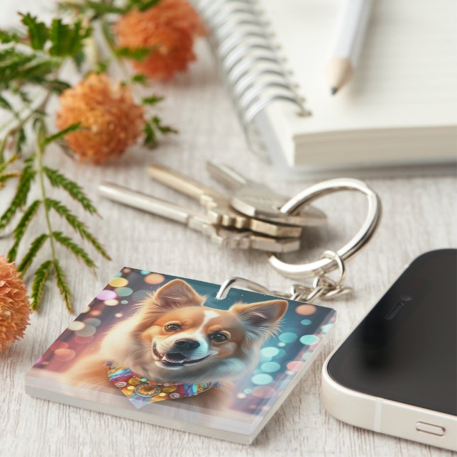 pet photo gifts, create your own, dog lover, pet m keychain (Front Right)