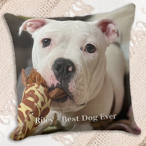 Pet Photo Gifts Dog Lover Pet Memorial Throw Pillow