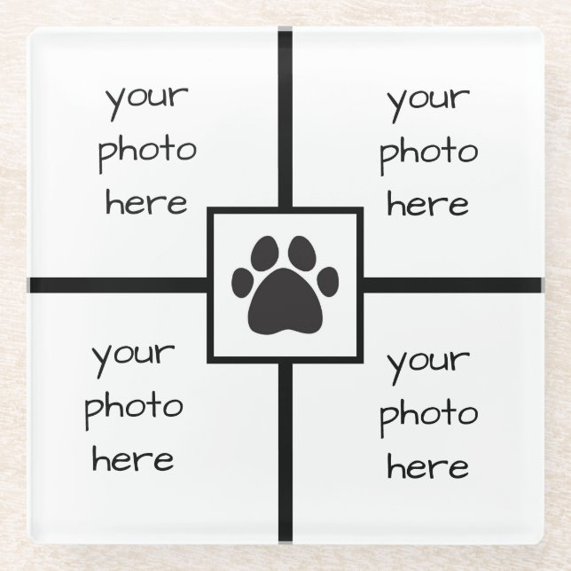 Pet Photo Glass Coaster (Front)