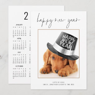 Pet Photo Happy New Year 2027 Calendar Holiday Card