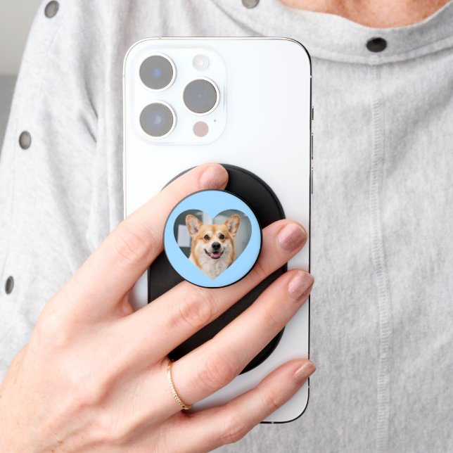 Pet Photo in Heart shape PopSocket (Hand)