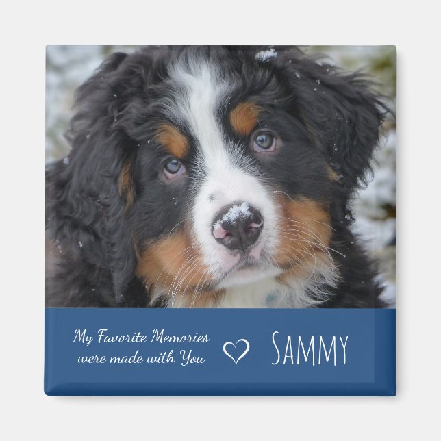 Pet Photo Keepsake - Dog Lover Gift - Pet Memorial Magnet (Front)
