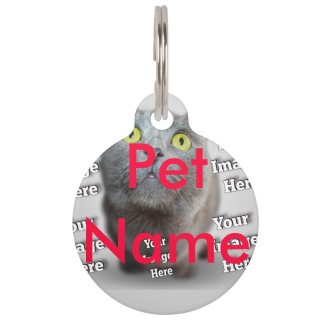  PET Photo ✨ Lovely Custom  Pet ID Tag (Front)