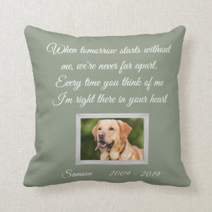 Pet Photo Memorial Customize Dog Cat Photo Throw Pillow