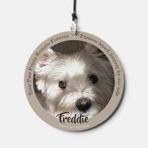 Pet Photo Memorial Dog Remembrance Forever Loved Wind Chime