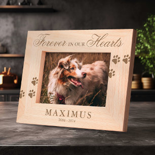 Pet Photo Memorial Forever in our Hearts Engraved Frames
