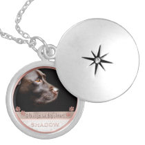 Pet Photo Memorial Keepsake Paw Prints Rose Gold Locket Necklace Pet Photo Memorial Keepsake Paw Prints Rose Gold Locket Necklace