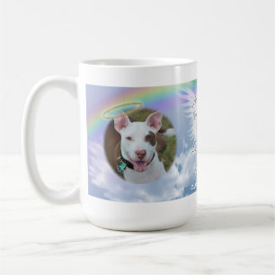 Pet Photo Memorial Rainbow Angel Wings and Halo Coffee Mug