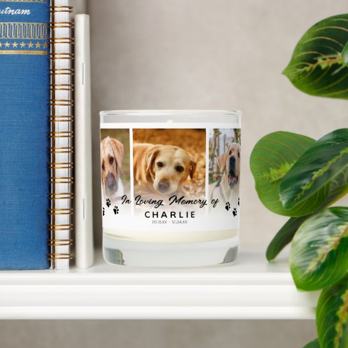 Pet Photo Memorial Scented Candle