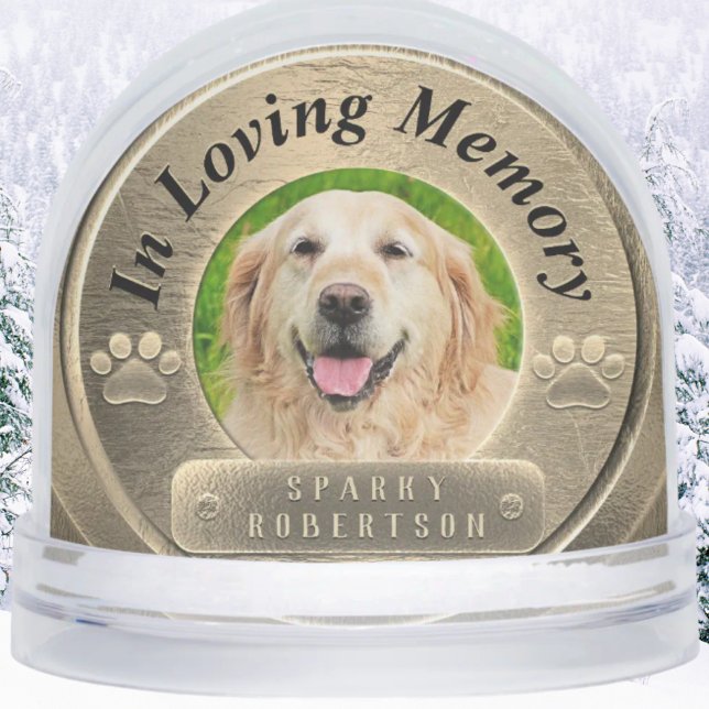Pet Photo Memorial Snow Globe (Creator Uploaded)