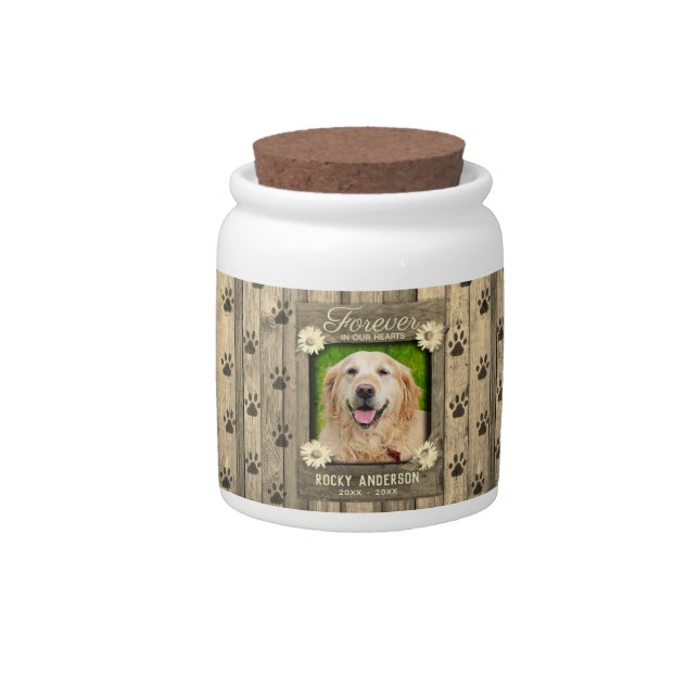 Pet Photo Memorial Urn or Jar (Front)