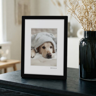 Pet Photo   Modern Minimal Black & White Frame Pet
