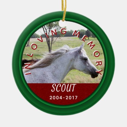 Pet Photo Name Year | In Loving Memory Memorial Ceramic Ornament